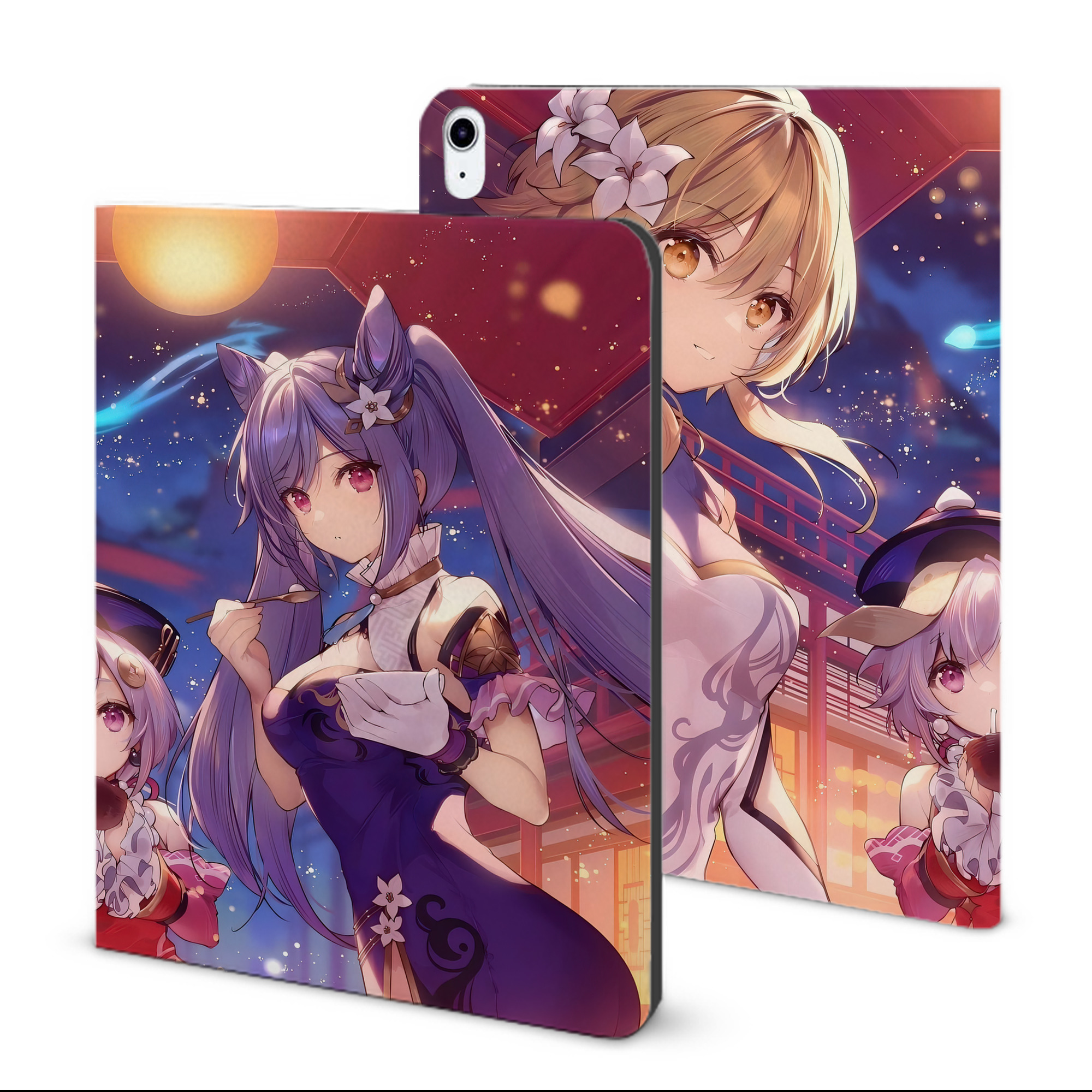 げんし神 genshin IPad ケース ブック型 PUレザー TPU 耐衝撃 軽量 薄型 ペン収納なし 全面保護 IPad 各モデル対応
